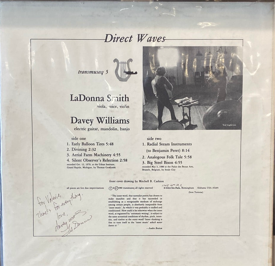 LaDonna Smith & Davey Williams — Direct Waves