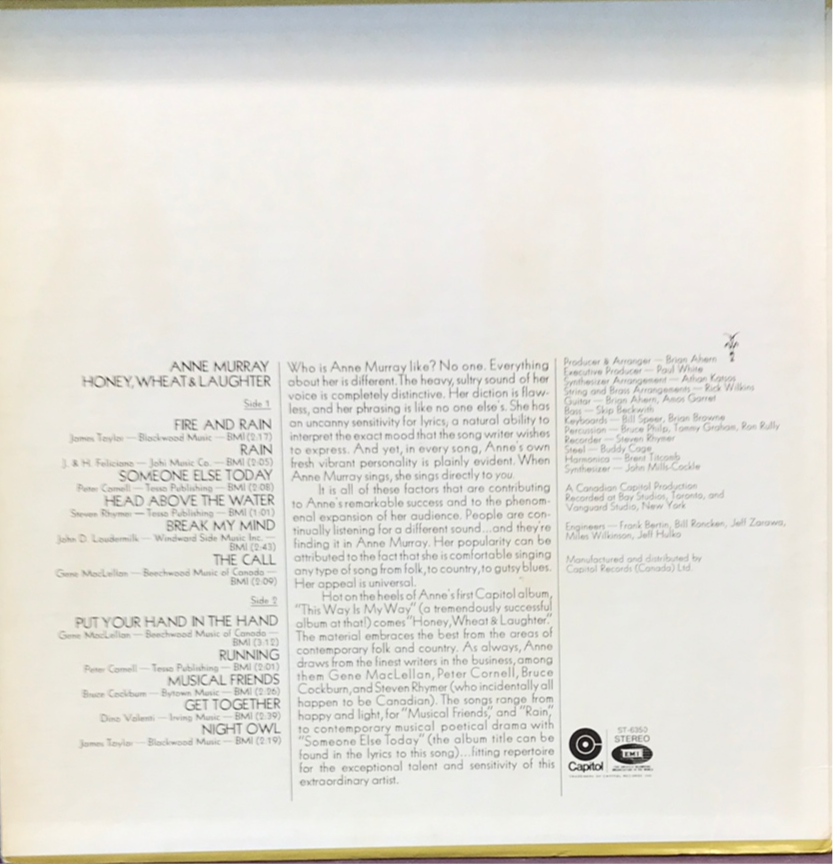 Anne Murray - Honey Wheat & Laughter