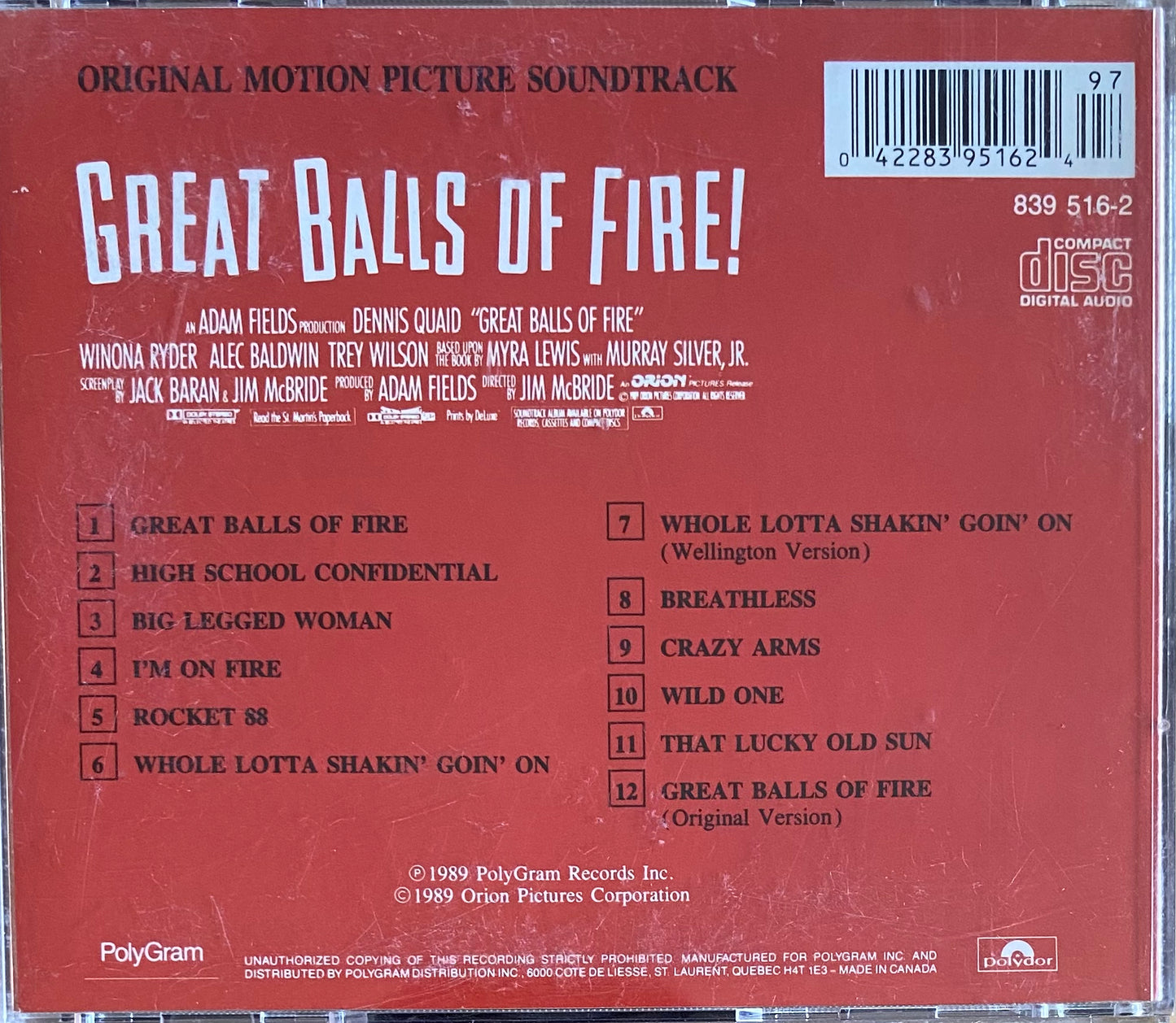 Jerry Lee Lewis/Various — Great Balls Of Fire! Original Motion Picture Soundtrack