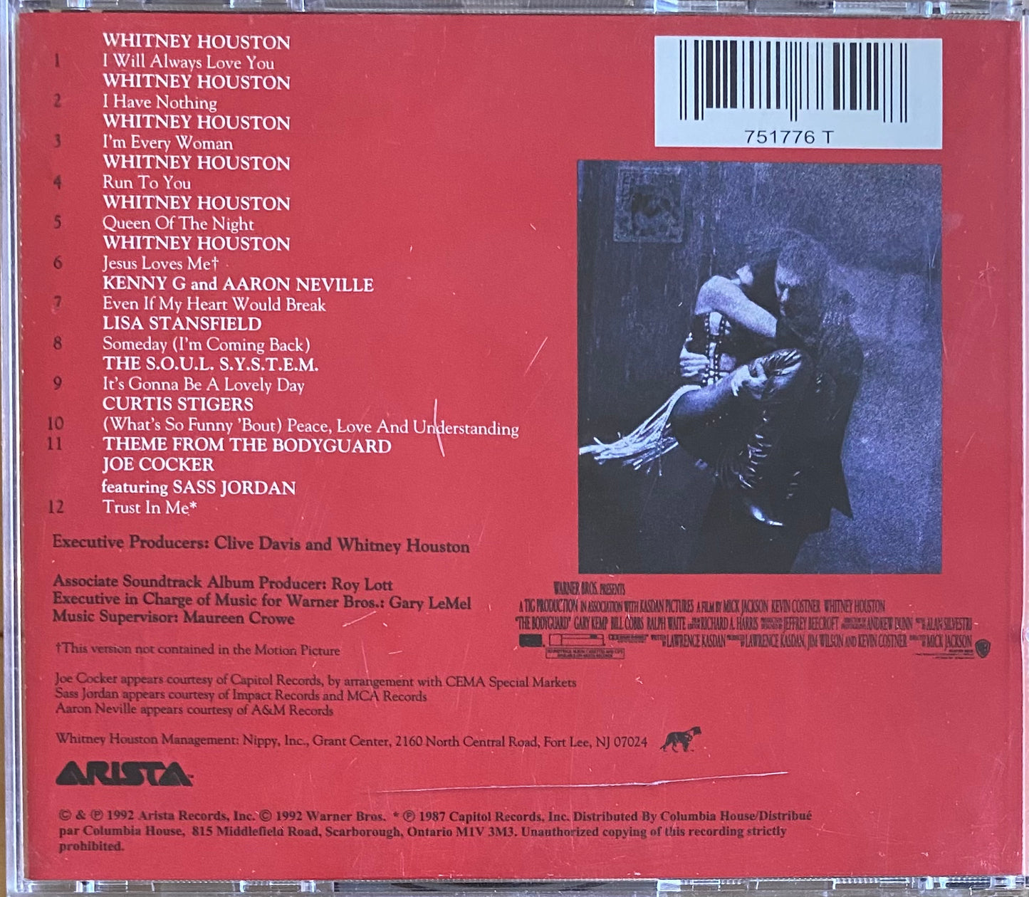 Whitney Houston/Various — The Bodyguard Original Soundtrack Album