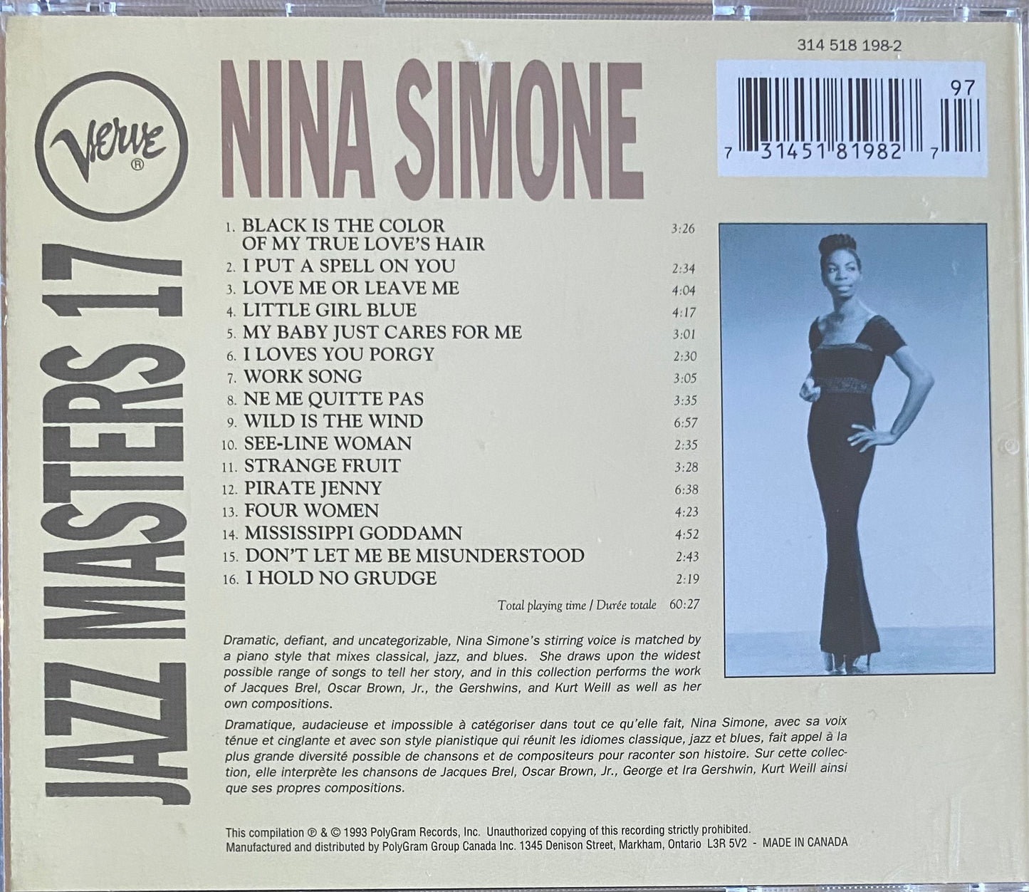 Nina Simone — Verve Jazz Masters 17