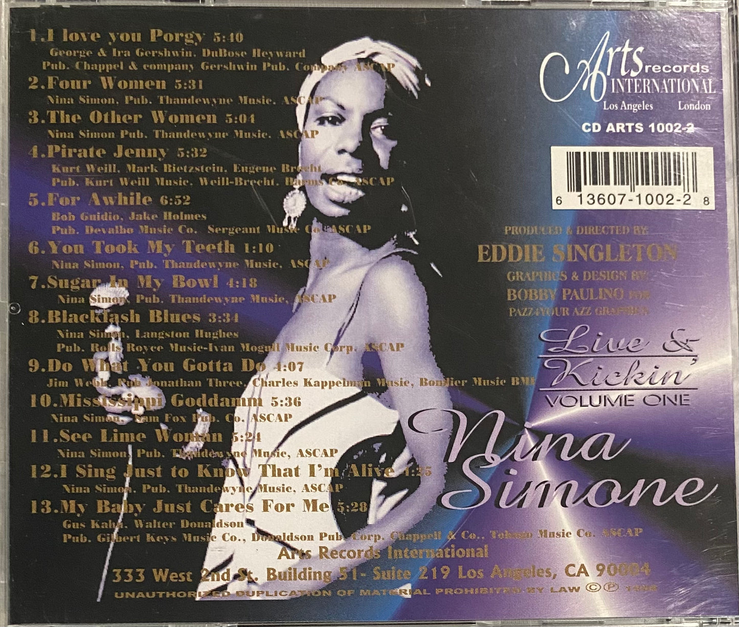Nina Simone — Live & Kickin’ : Recorded in Europe & The Caribbean Vol. 1
