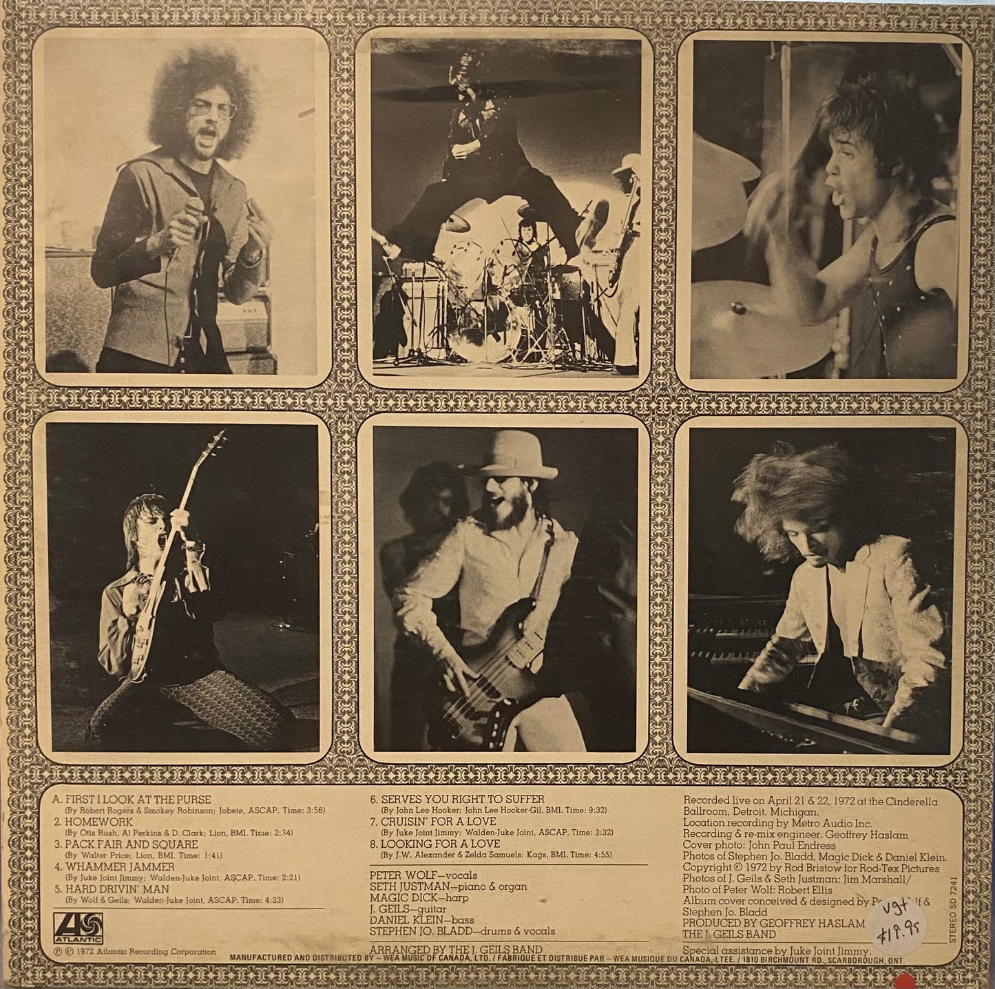 J Geils Band — Live Full House