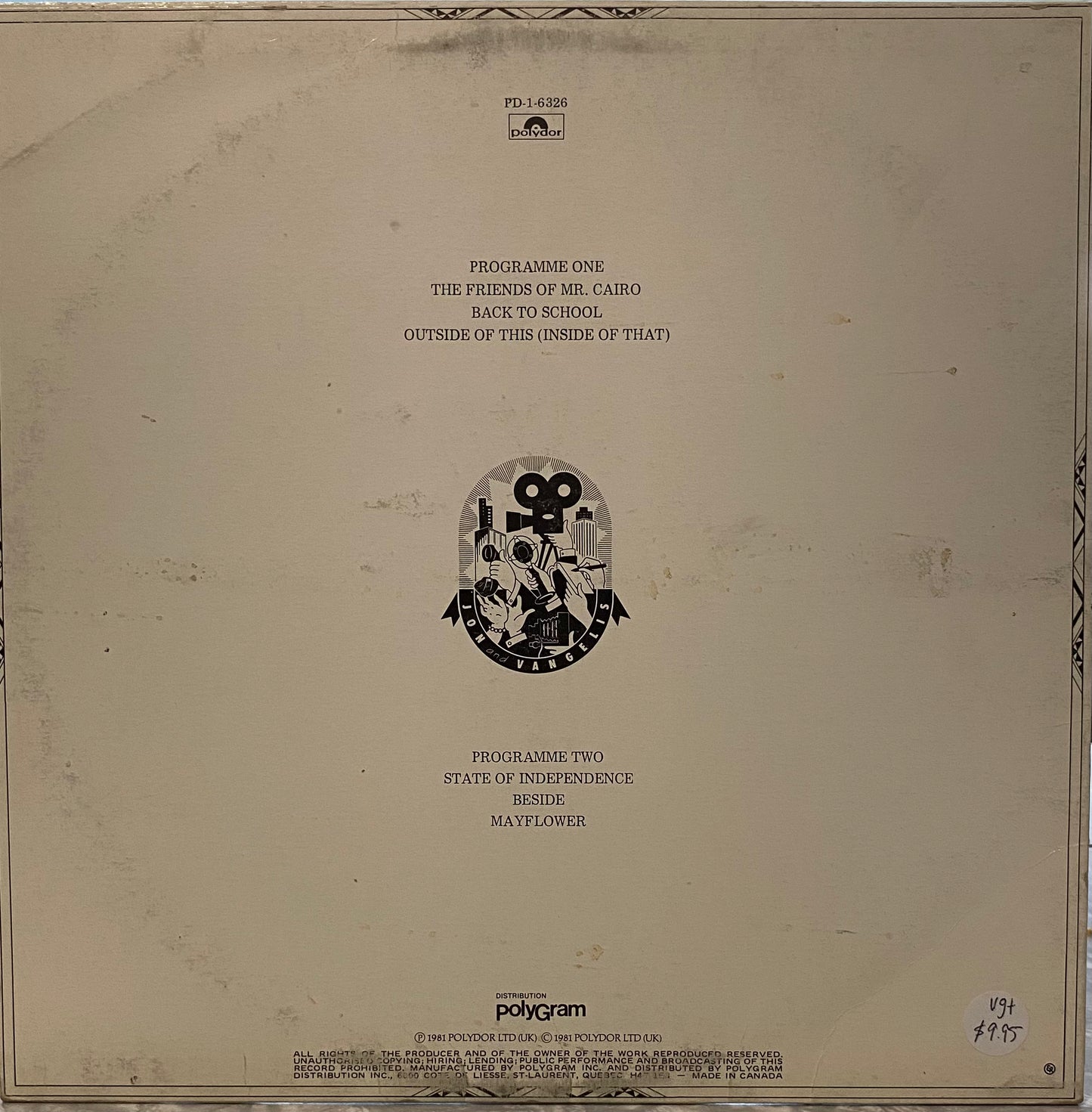 Jon And Vangelis — The Friends Of Mr Cairo