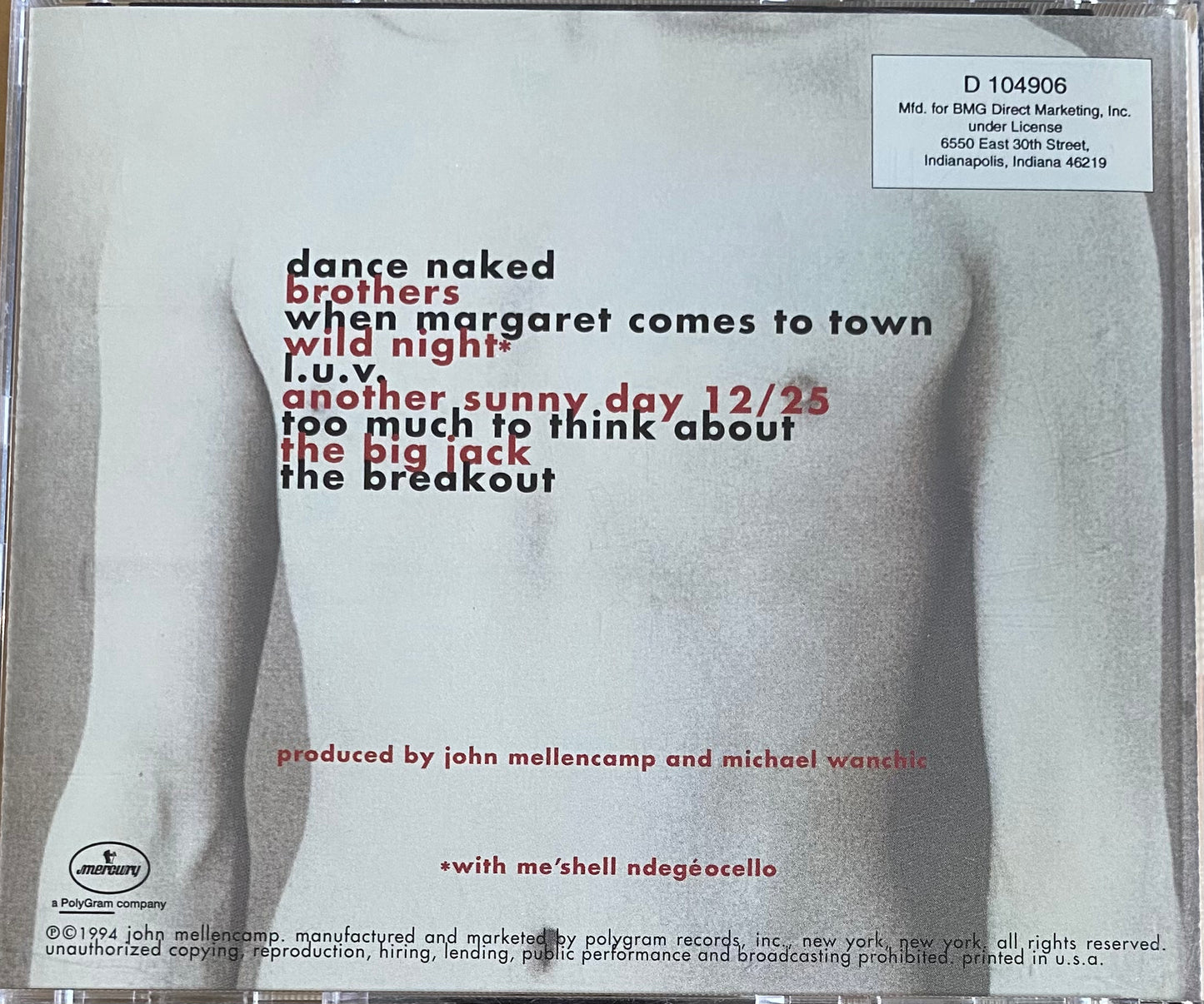 John Mellencamp — Dance Naked