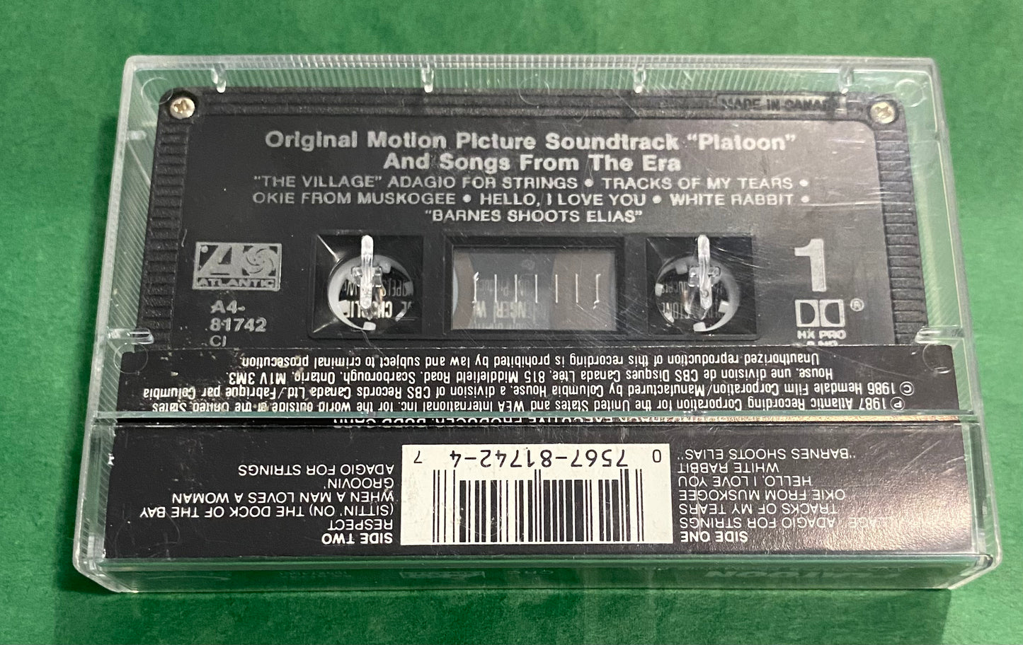 Various — Platoon Original Motion Picture Soundtrack and Songs From The Era