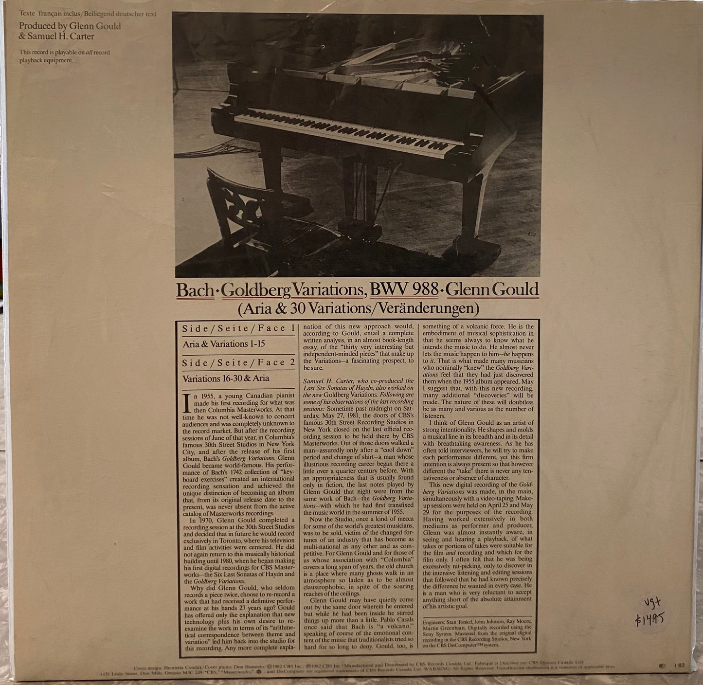 Bach / Glenn Gould — The Goldberg Variations