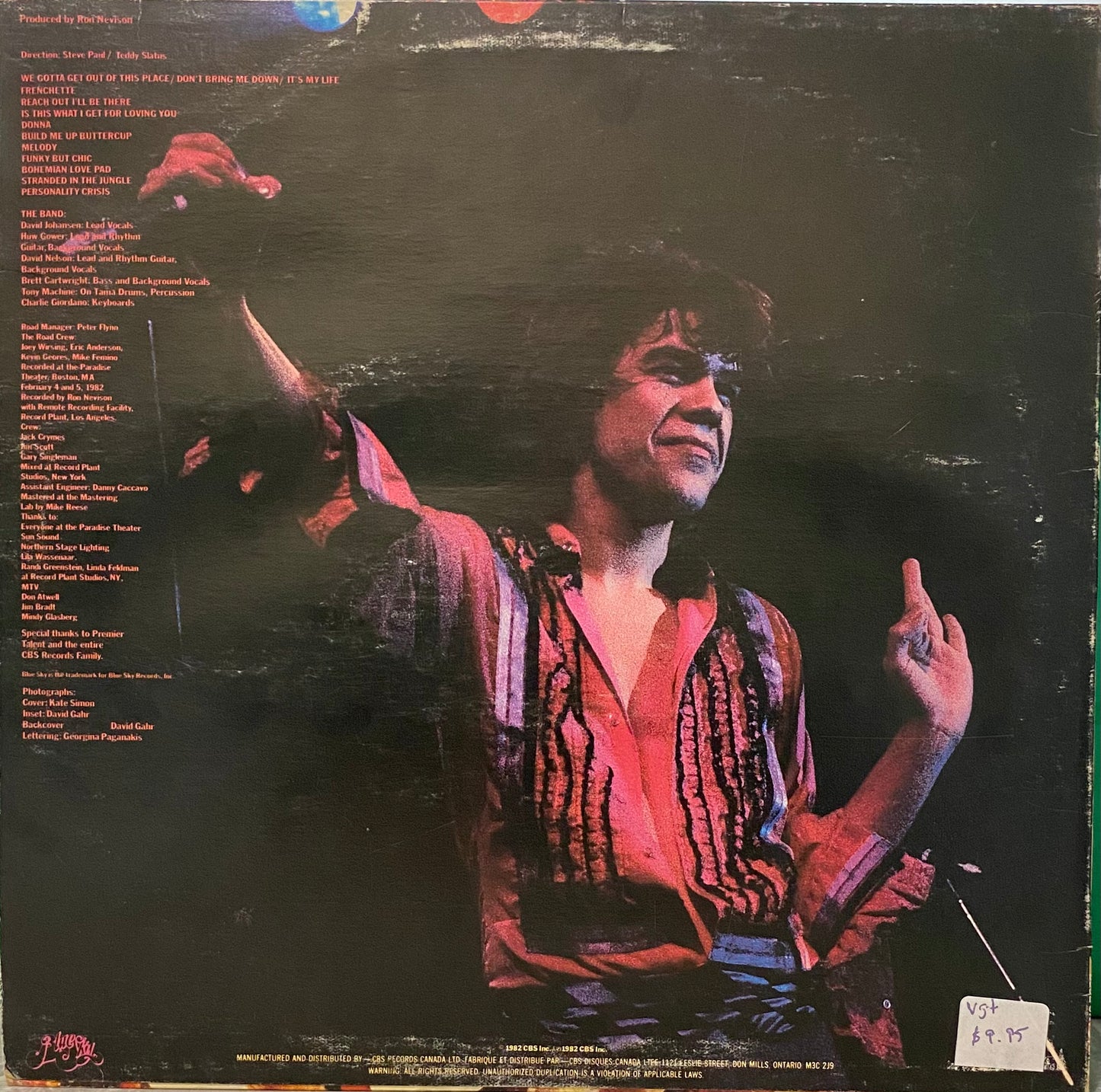 David Johansen — Live It Up