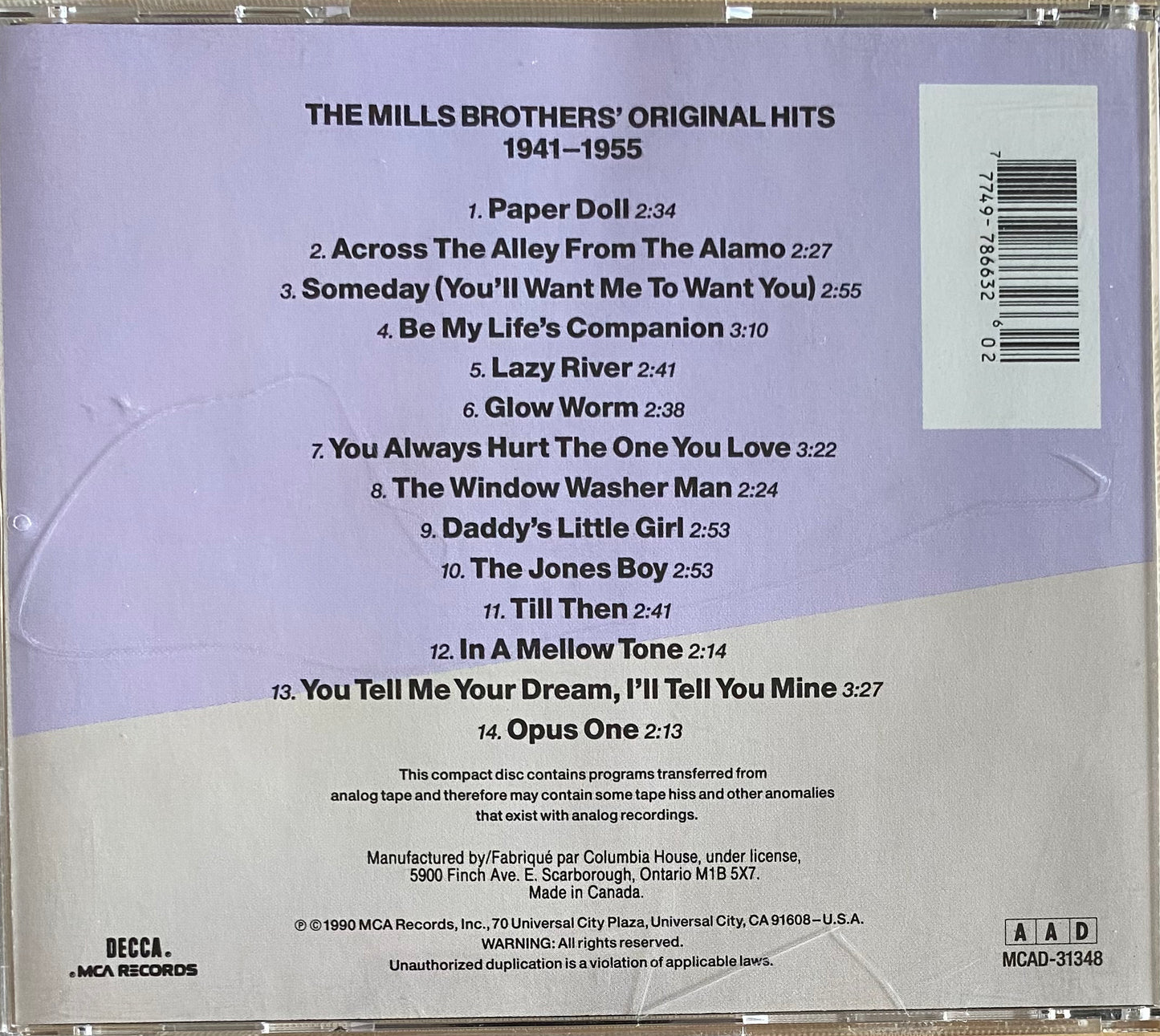 The Mills Brothers — The Best Of The Decca Years