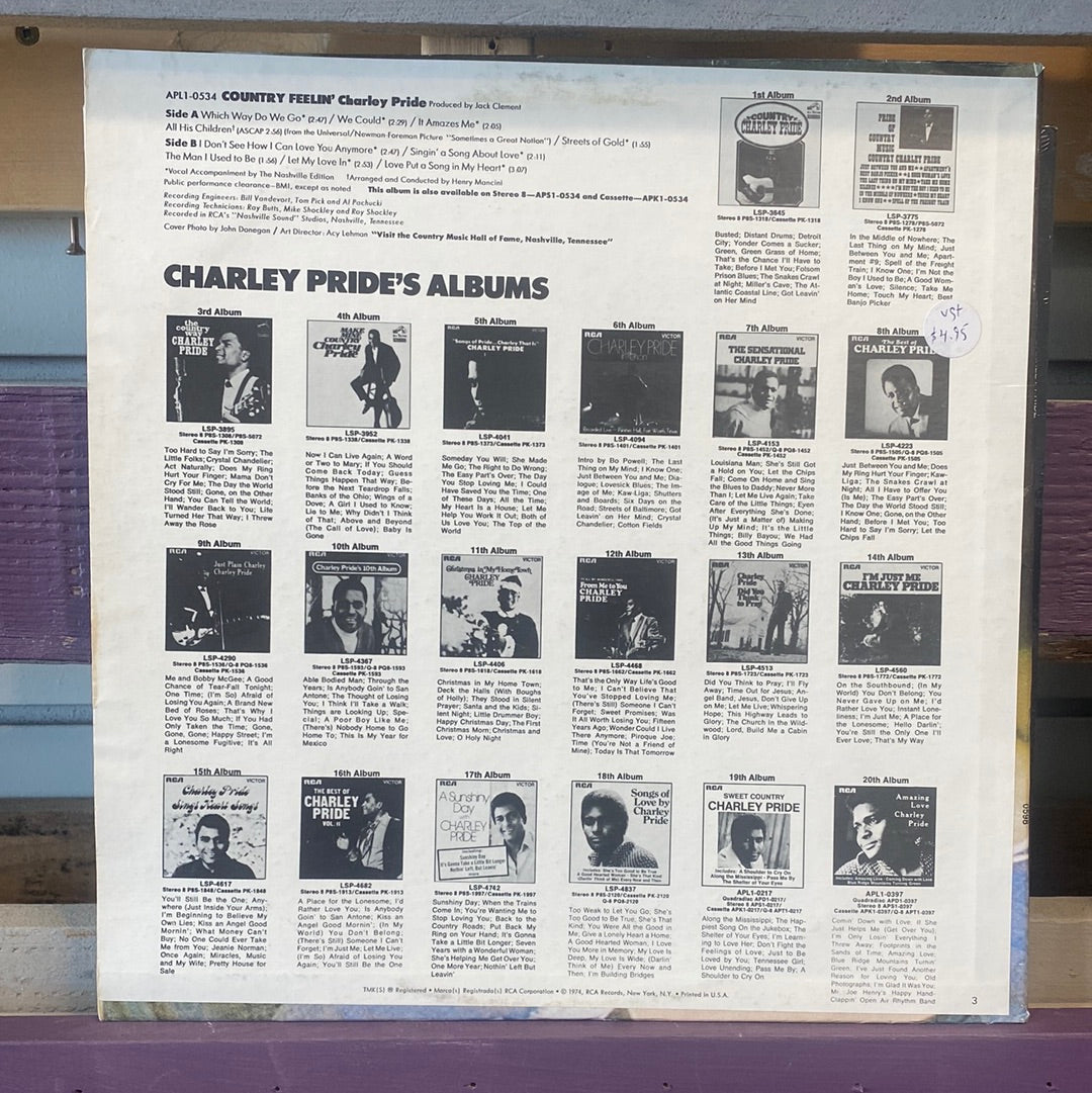 - Charley Pride - Country Feelin - Vinyl Record -