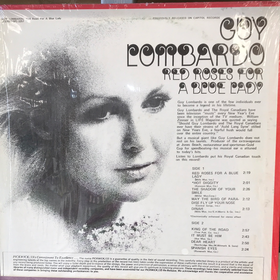 - Guy Lombardo - Red Roses for a Blue Lady - Vinyl Record -
