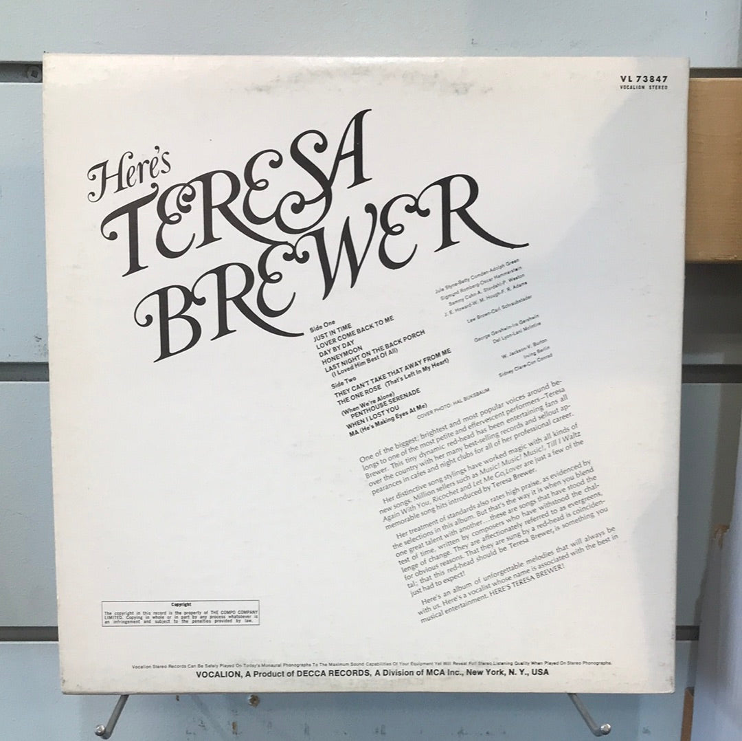 - Teresa Brewer — Here’s Teresa Brewer - Vinyl Record -