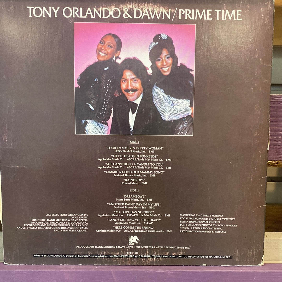 - Tony Orlando & Dawn - Prime Time - Vinyl Record -