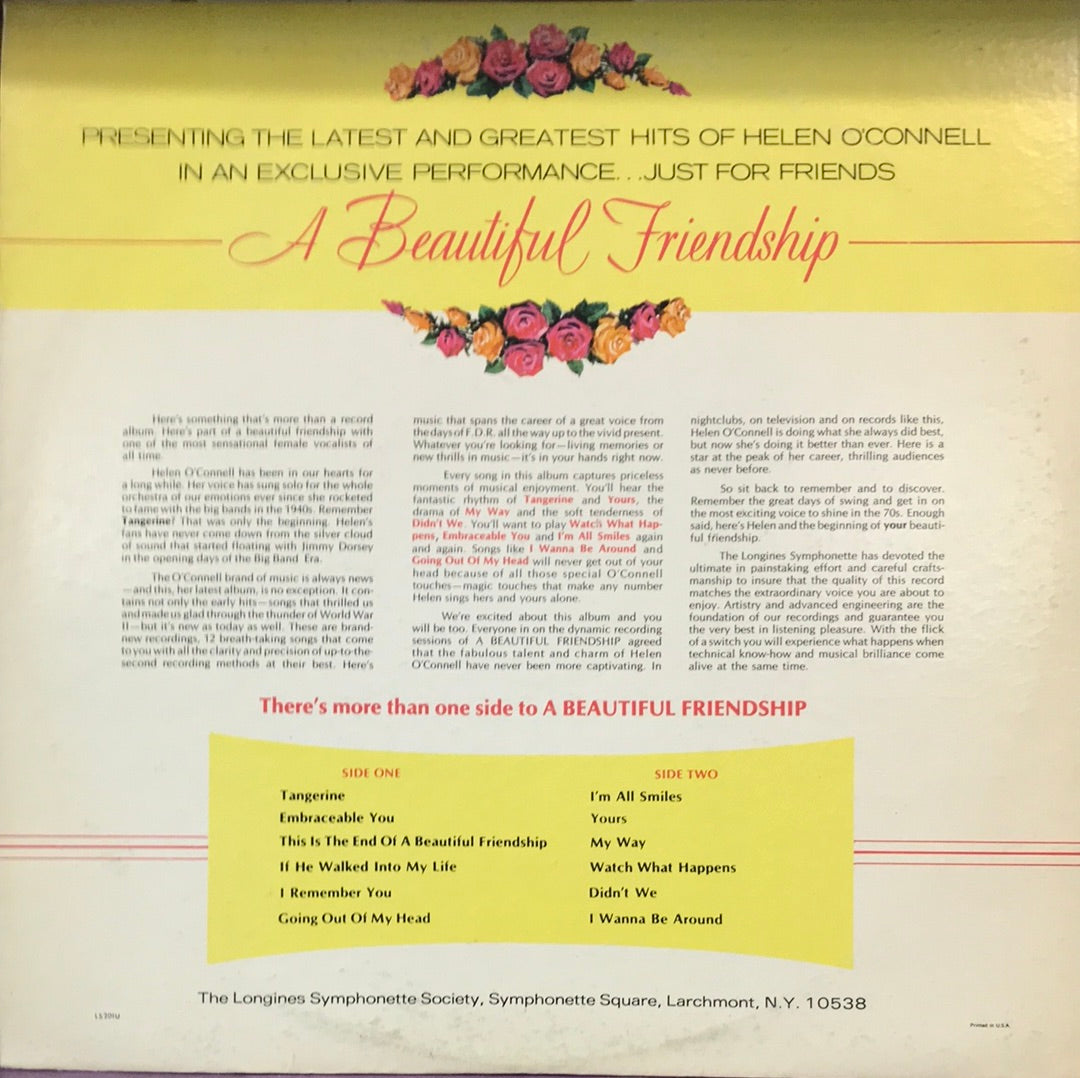 - Helen O’Connell - A Beautiful Friendship - Vinyl Record -