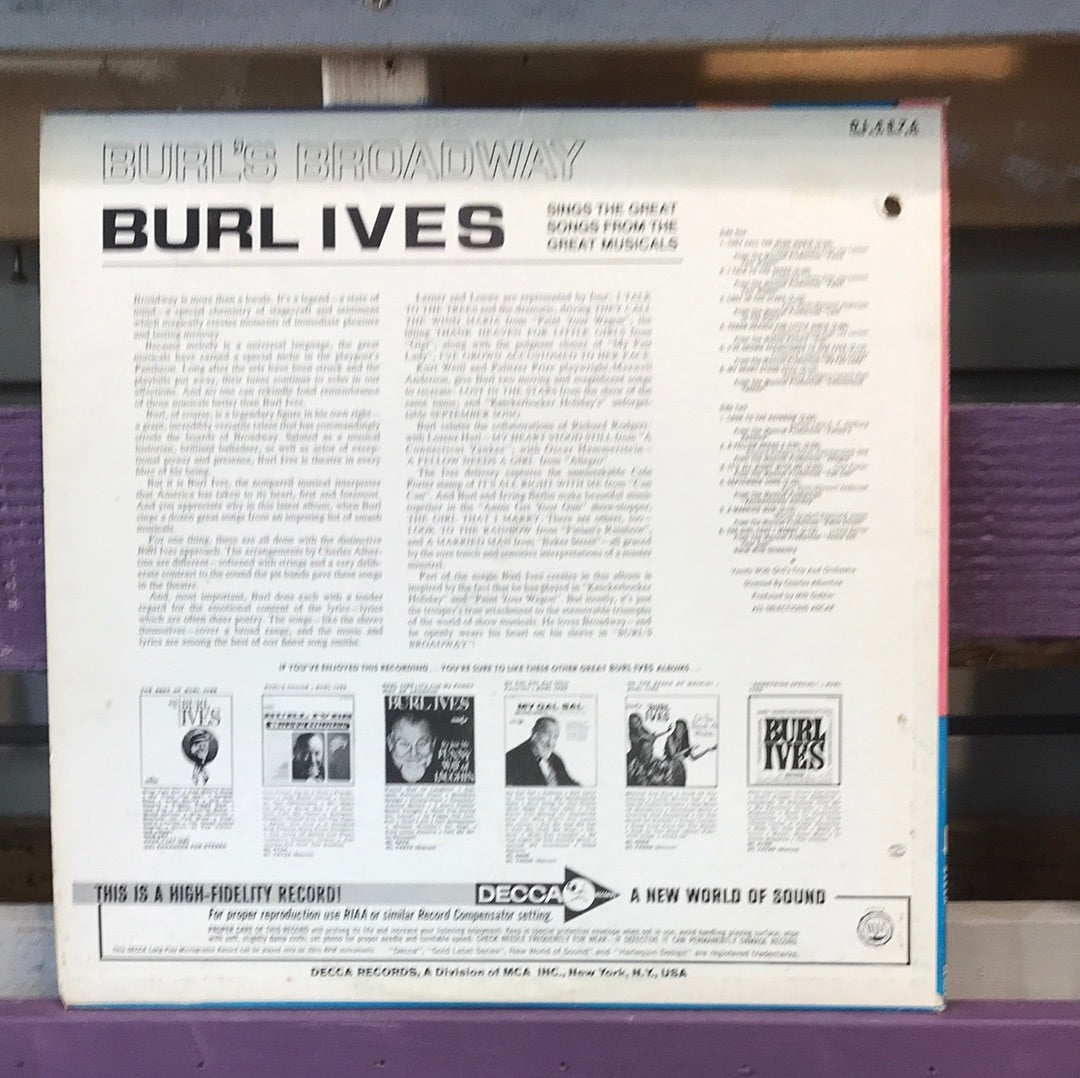 - Burl Ives - Burl’s Broadway - Vinyl Record -