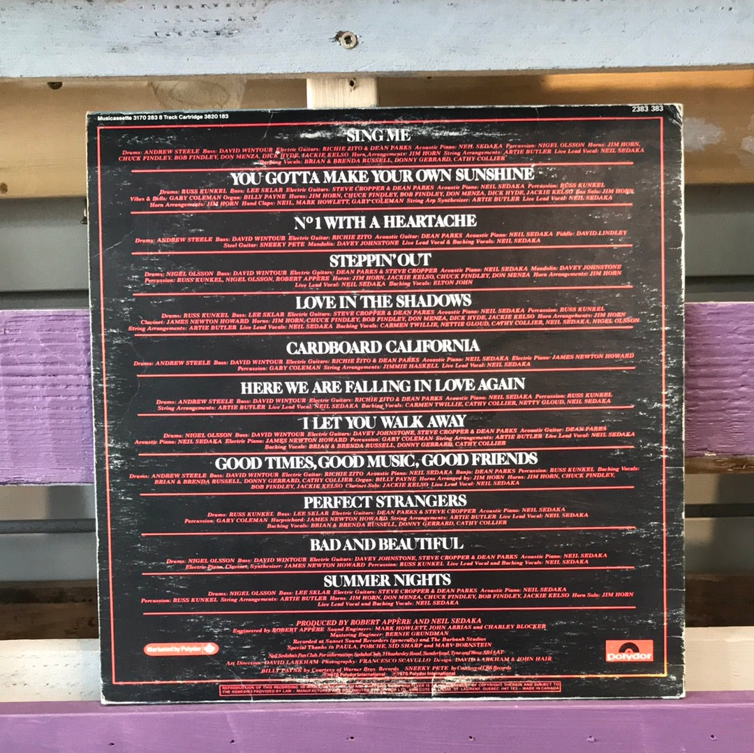 - Neil Sedaka - Steppin’ Out - Vinyl Record -