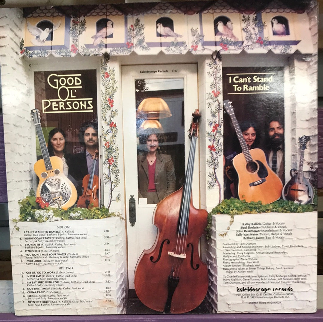 - Good Ol’ Persons - I Can’t Stand to Ramble - Vinyl Record -