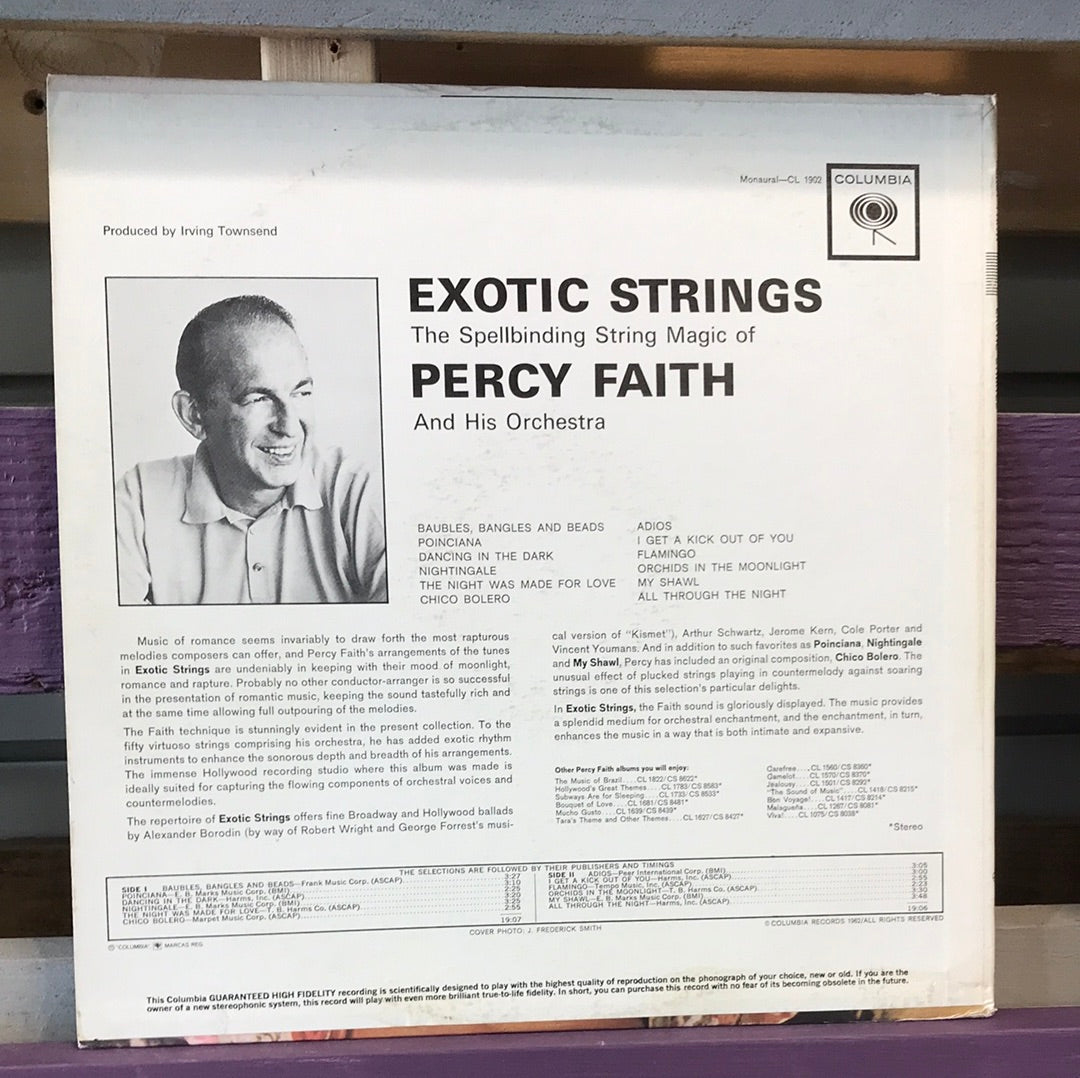 - The Percy Faith String - Exotic Strings - Vinyl Record -