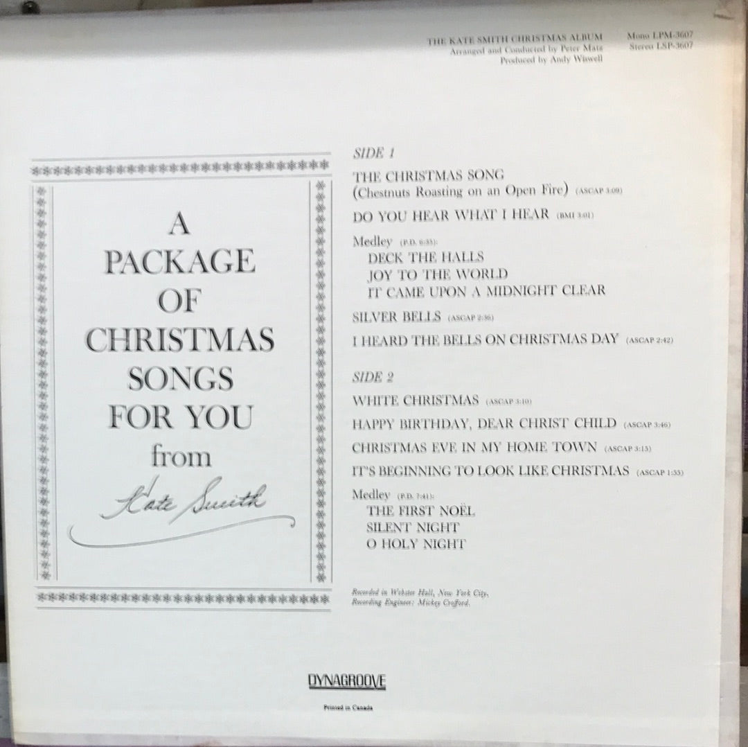 - The Kate Smith Christmas Album - Vinyl Record -