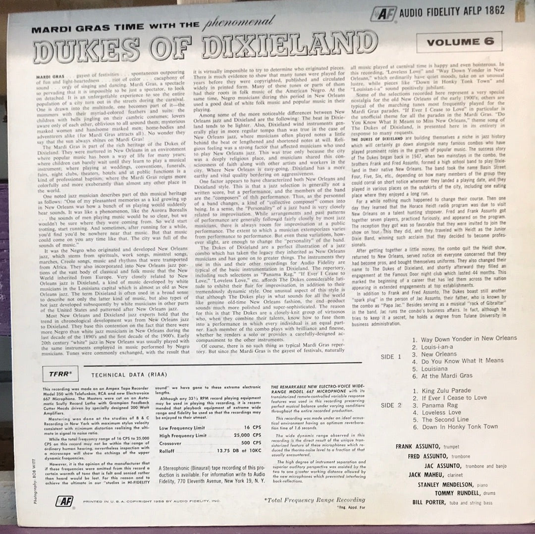 - Dukes of Dixieland - Volume 6 - Vinyl Record -