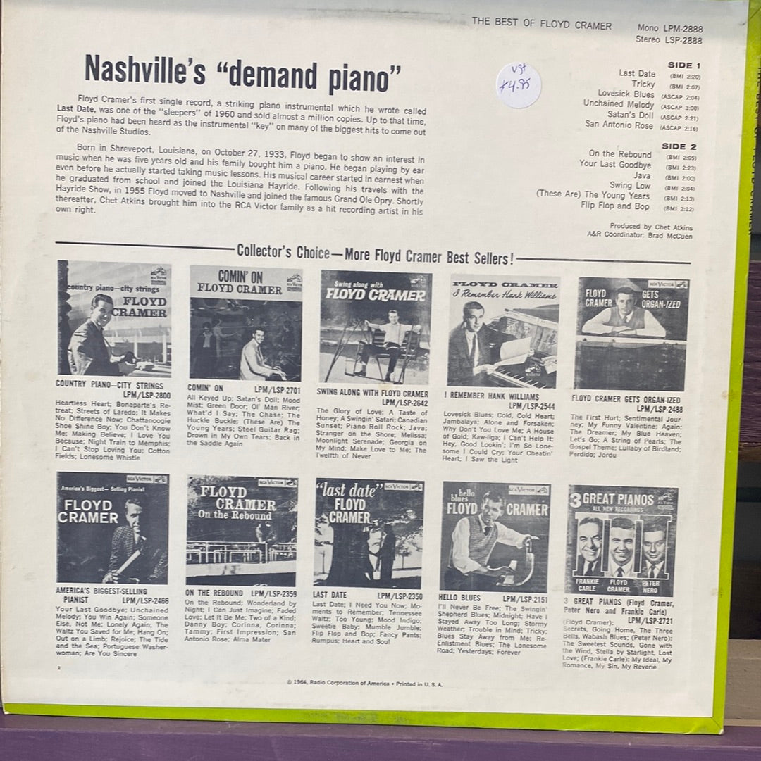 - Floyd Cramer - The Best Of - Vinyl Record -