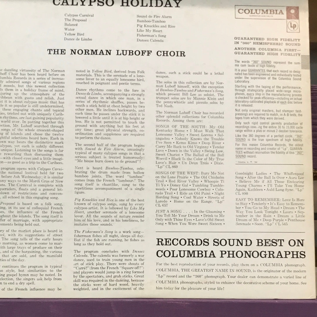- The Norman Luboff Choir - Calypso Holiday - Vinyl Record -