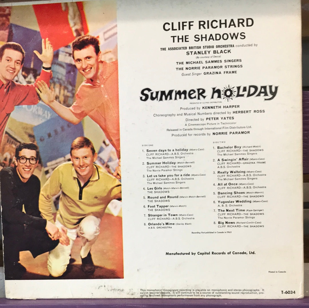 - Cliff Richard and The Shadows - Summer Holiday - Vinyl Record -