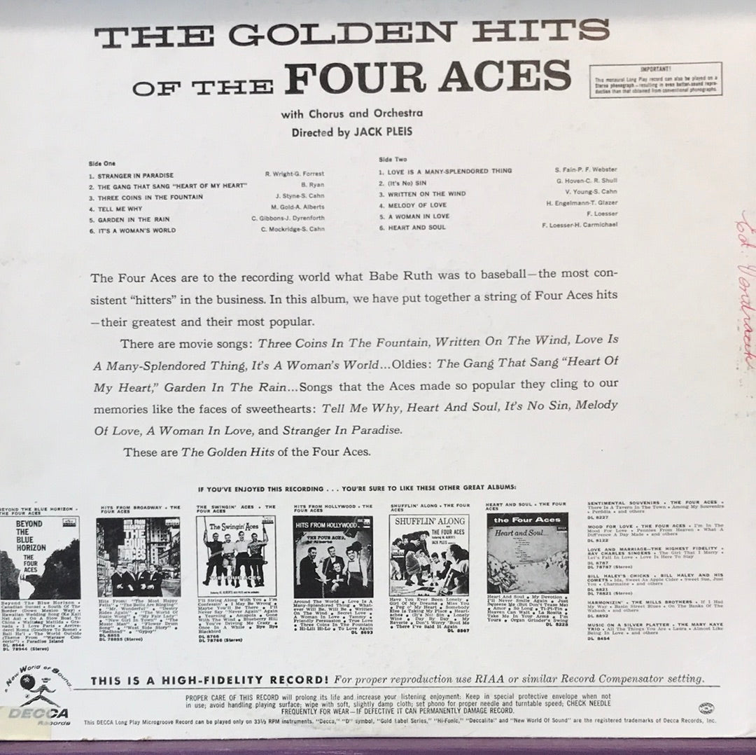 - The Golden Hits of the Four Acres - Vinyl Record -