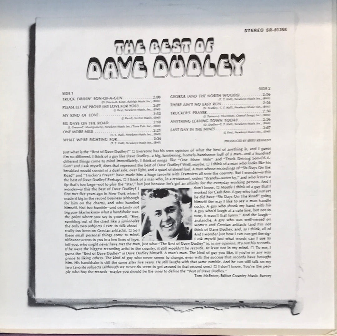 - The Best of Dave Dudley - Vinyl Record -