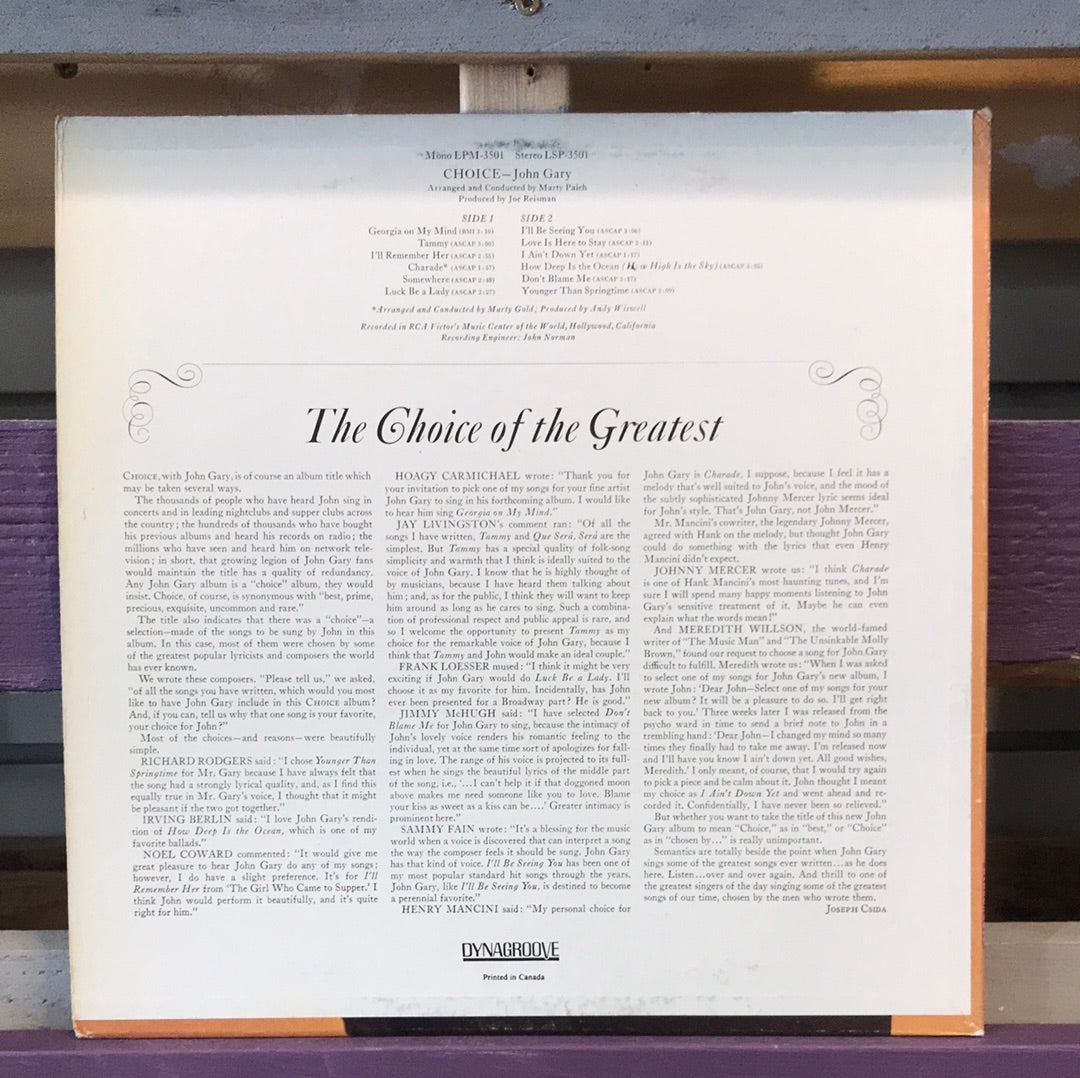 - John Gary - Choice - Vinyl Record -