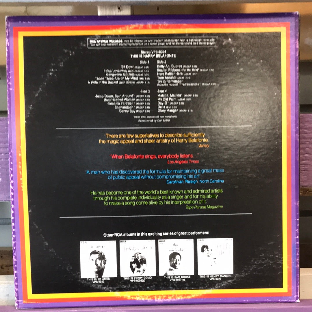 - Harry Belafonte - This Is Harry Belafonte - Vinyl Record -