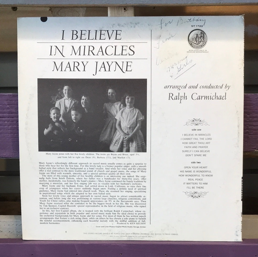 - Mary Jayne - I Believe In Miracles - Vinyl Record -