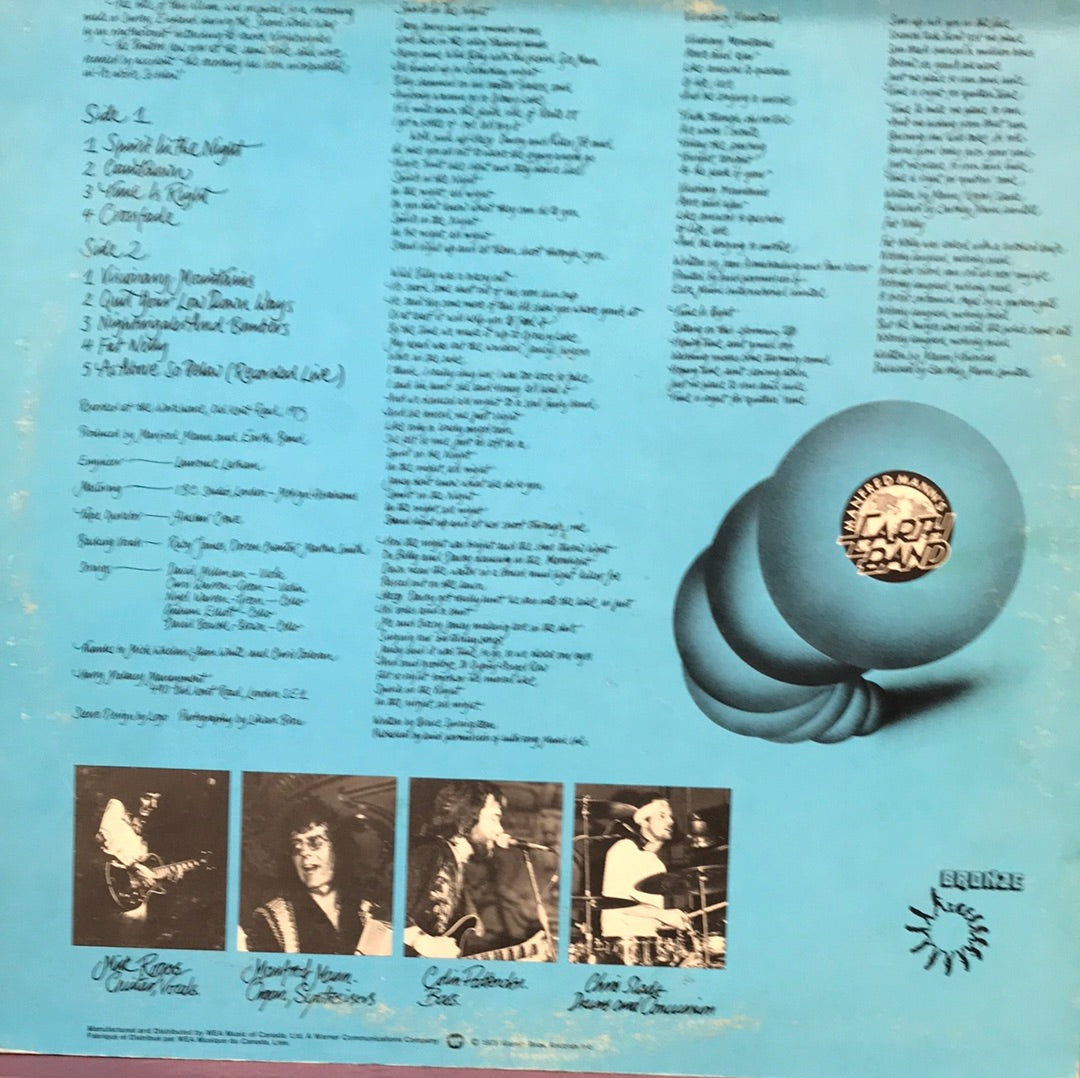 - Manfred Mann’s Earth Band - Nightingales And Bombers - Vinyl Record -