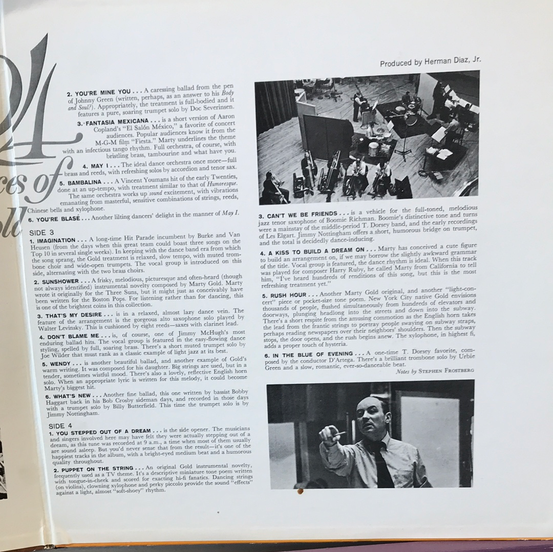 - Marty Gold & his Orchestra play 24 Pieces of Gold - Vinyl Record -