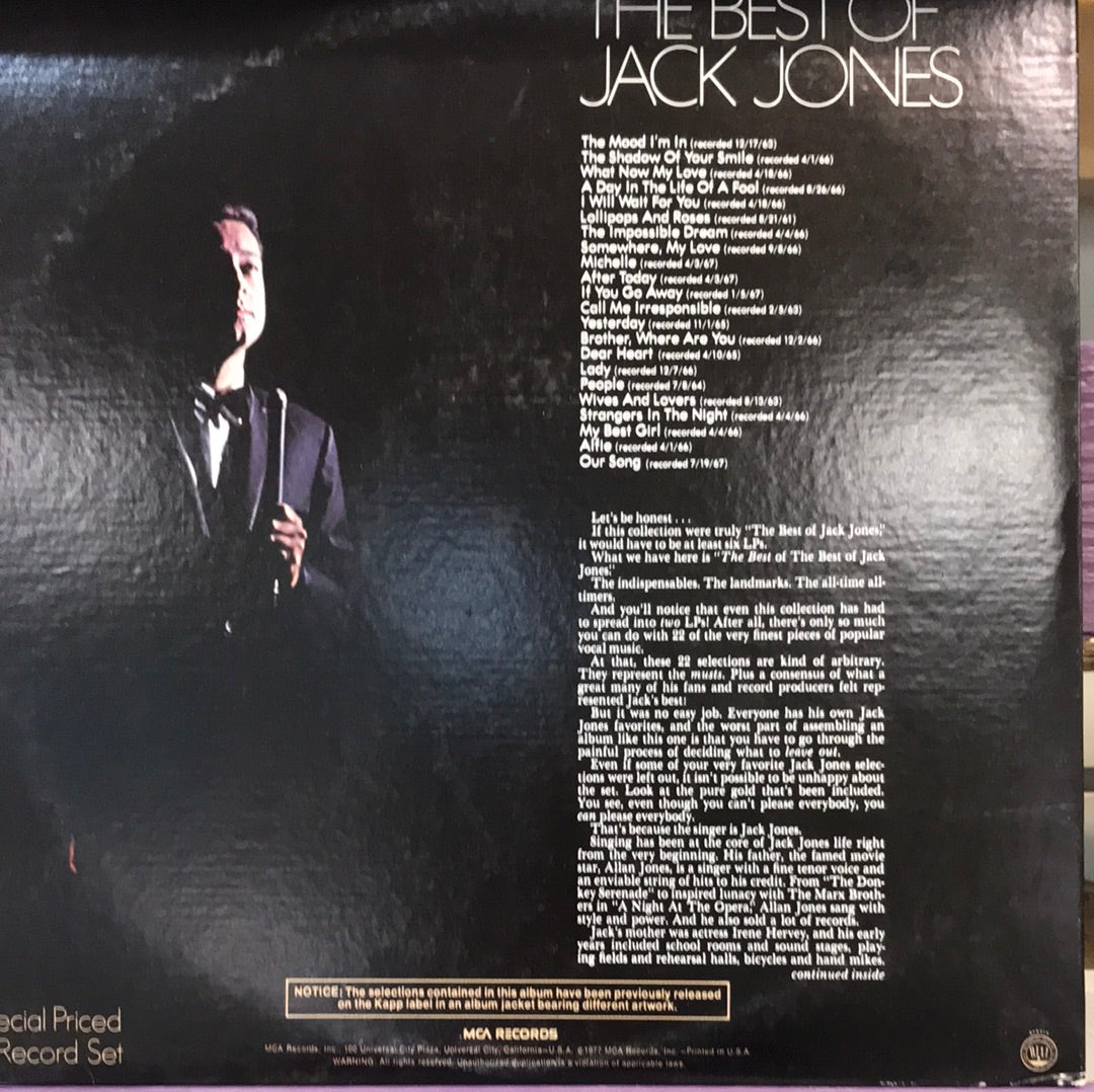 - The Best Of Jack Jones - Vinyl Record -