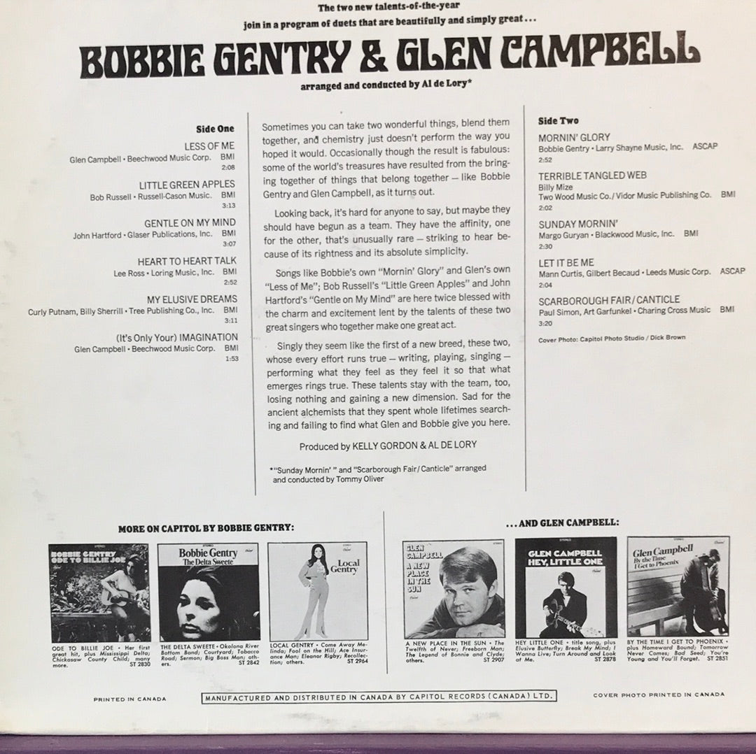 - Bobbie Gentry & Glen Campbell - Vinyl Record -