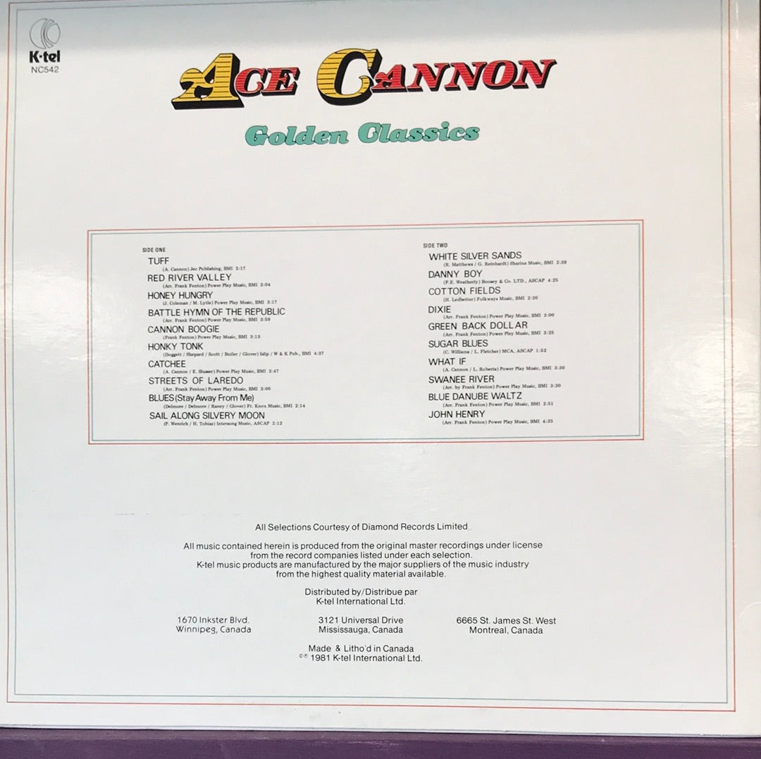 - Ace Cannon - Golden Classics - Vinyl Record -