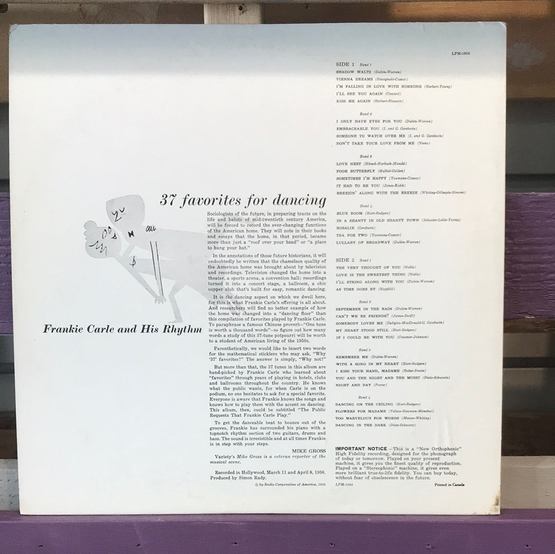 - Frank Carle & His Rhythm - 37 Favourites For Dancing - Vinyl Record -
