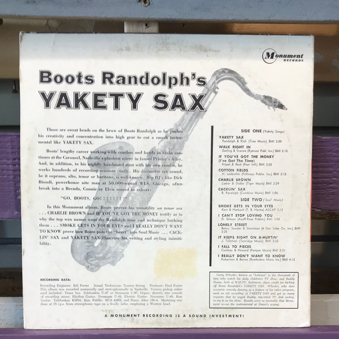 - Boots Randolph - Yakety Sax. - Vinyl Record -