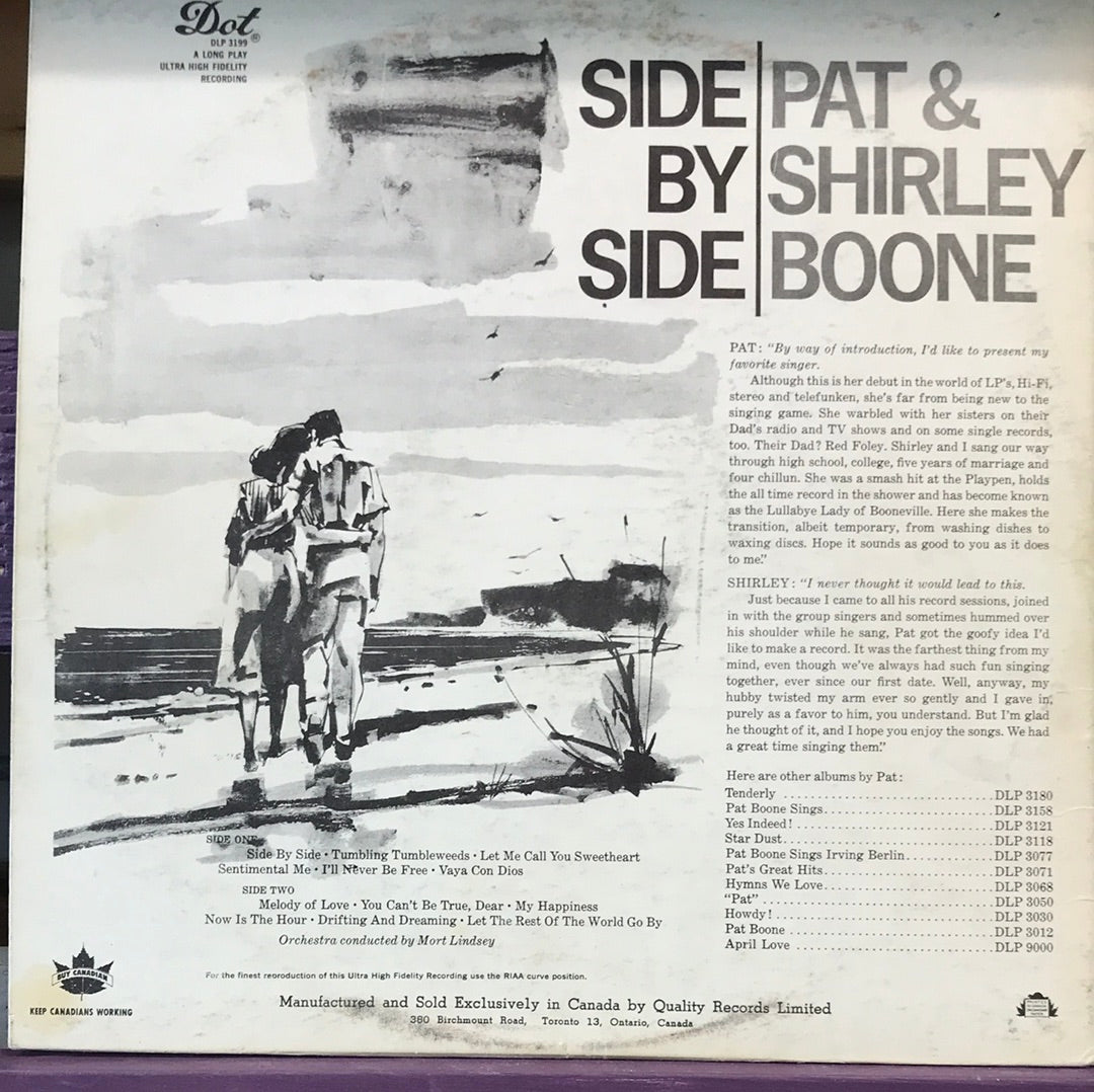 Pat & Shirley Boone Side By Side - Vinyl Record - 33