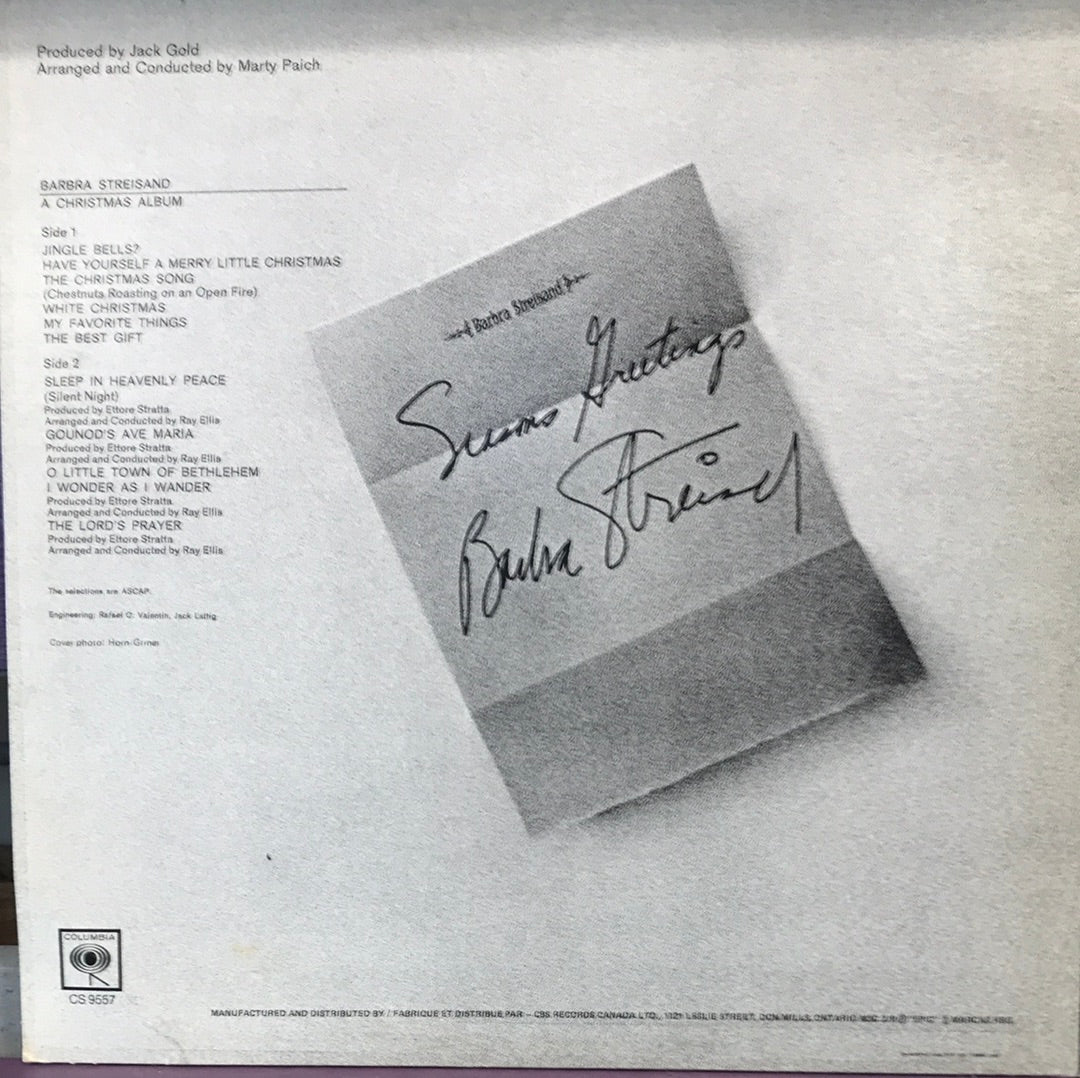 - Barbra Streisand - A Christmas Album - Vinyl Record -