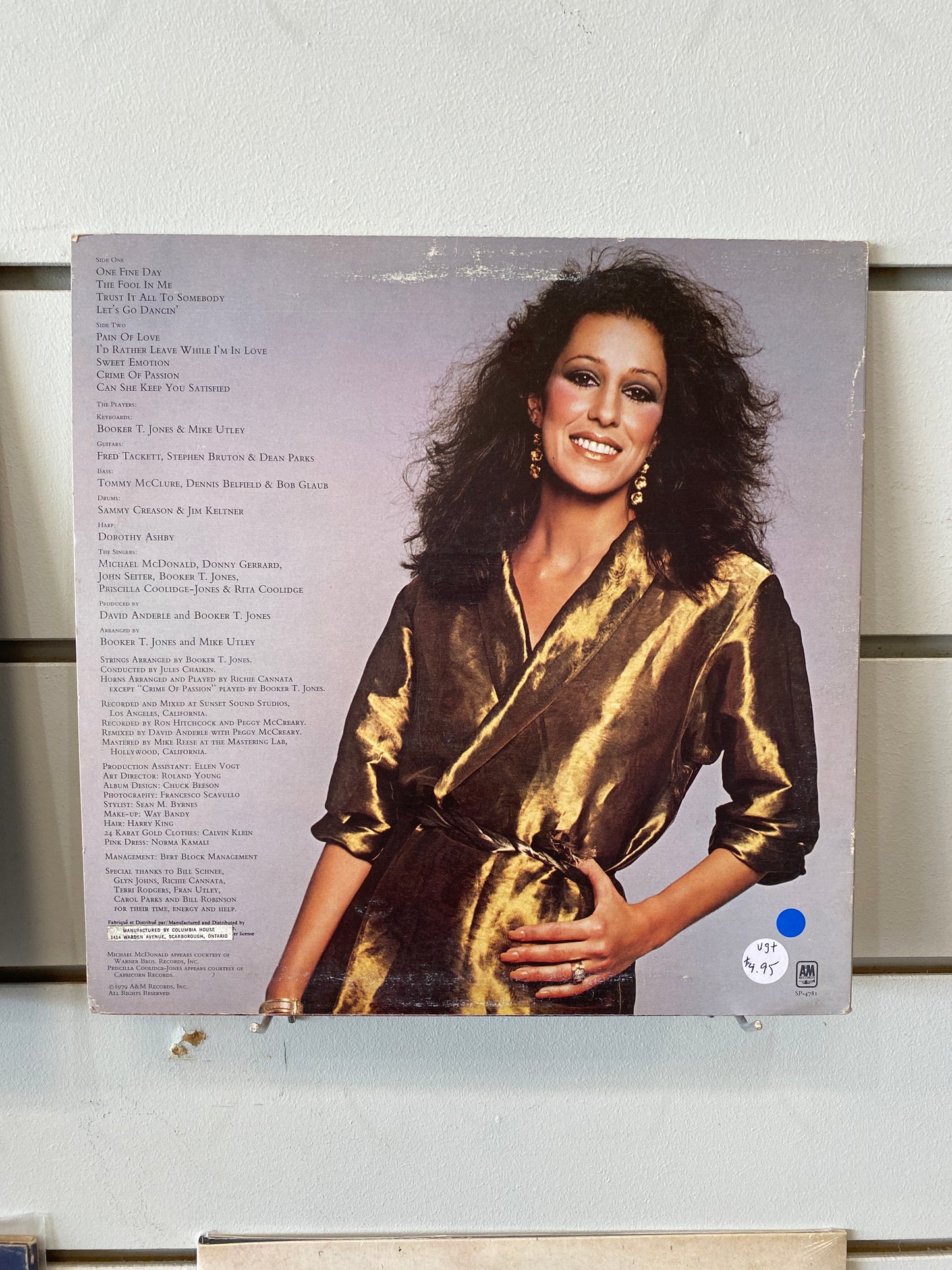 - Rita Coolidge — Satisfied - Vinyl Record -