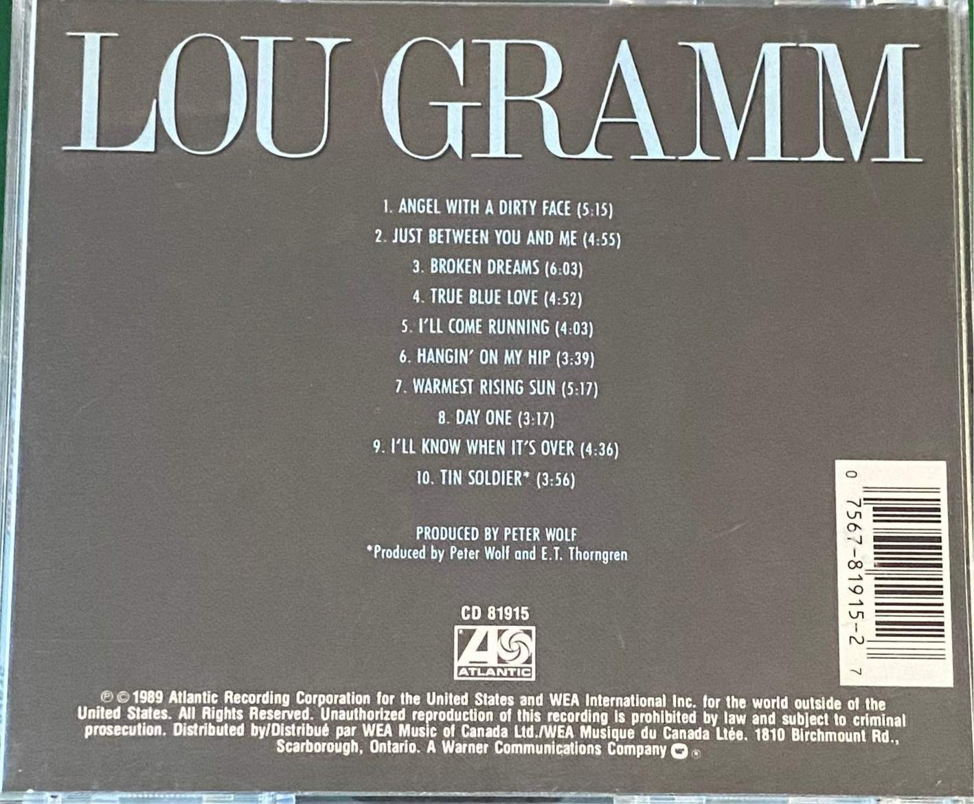 Lou Gramm — Long Hard Look