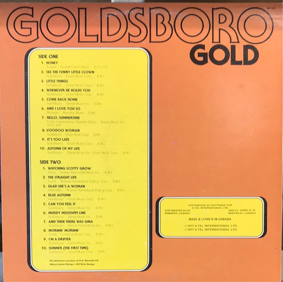 Bobby Goldsboro - Goldsboro Gold 20 Of His Greatest