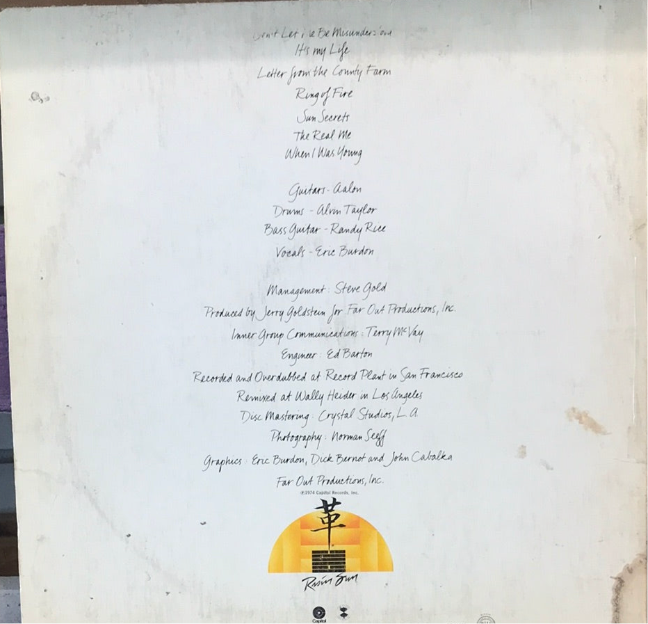 The Eric Burdon Band - Sun Secrets