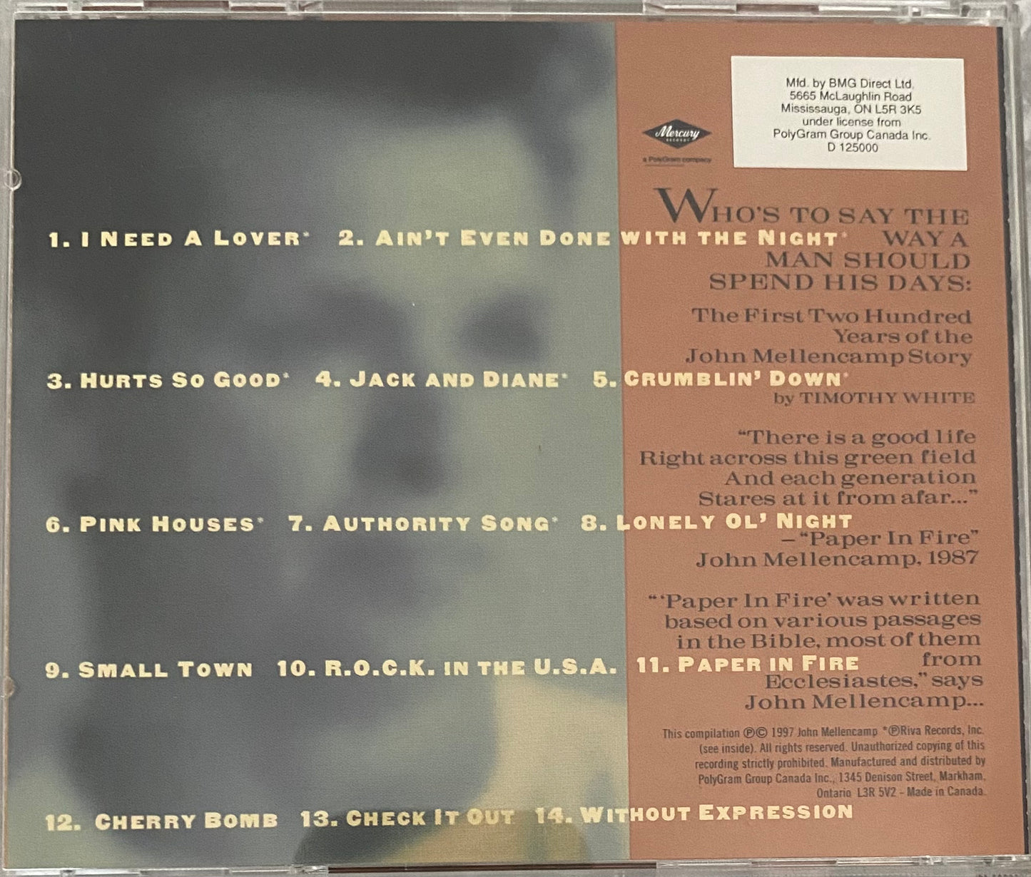 John Mellencamp — The Best That I Could Do 1978-1988