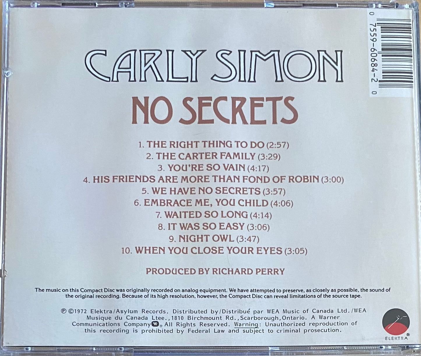 Carly Simon — No Secrets