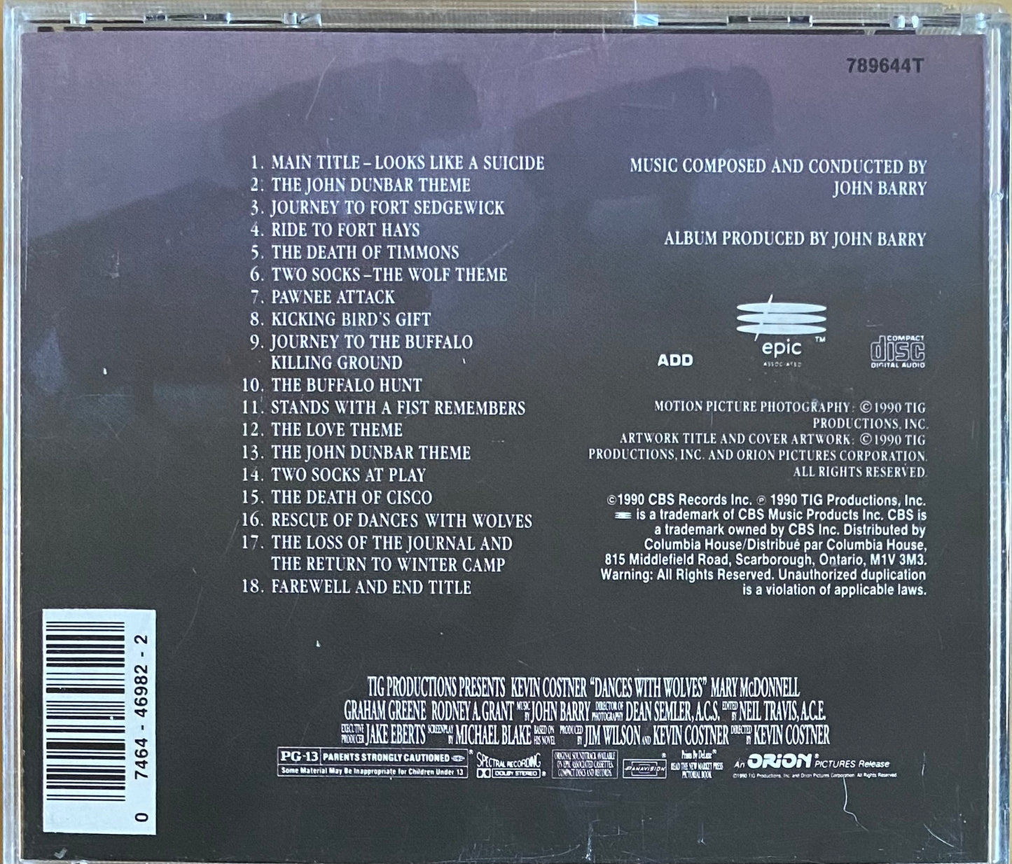 John Barry — Dances With Wolves Original Motion Picture Soundtrack