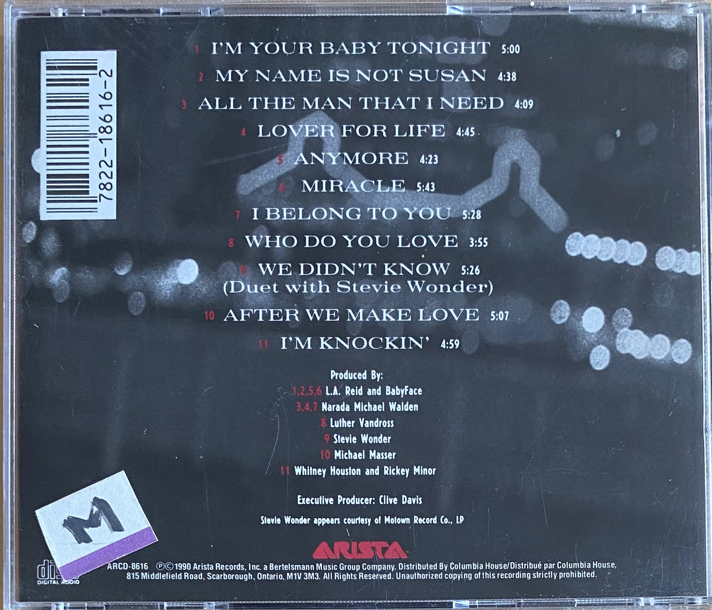 Whitney Houston — I’m Your Baby Tonight