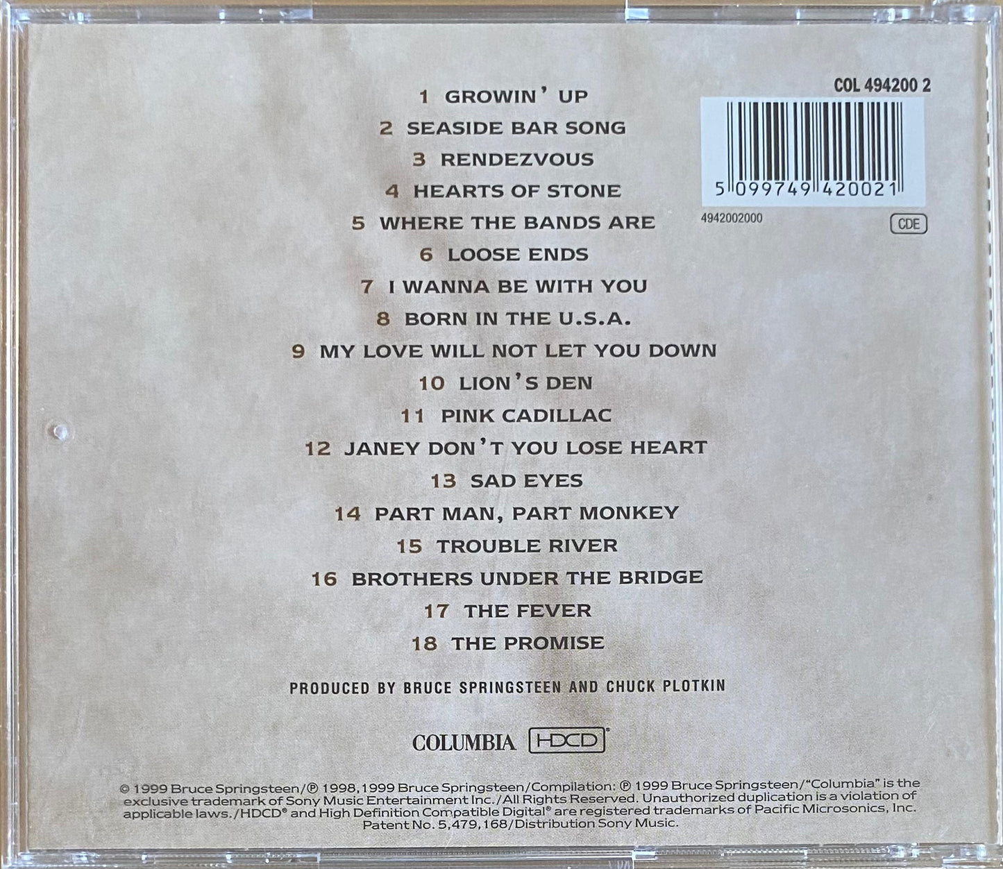 Bruce Springsteen — 18 Tracks